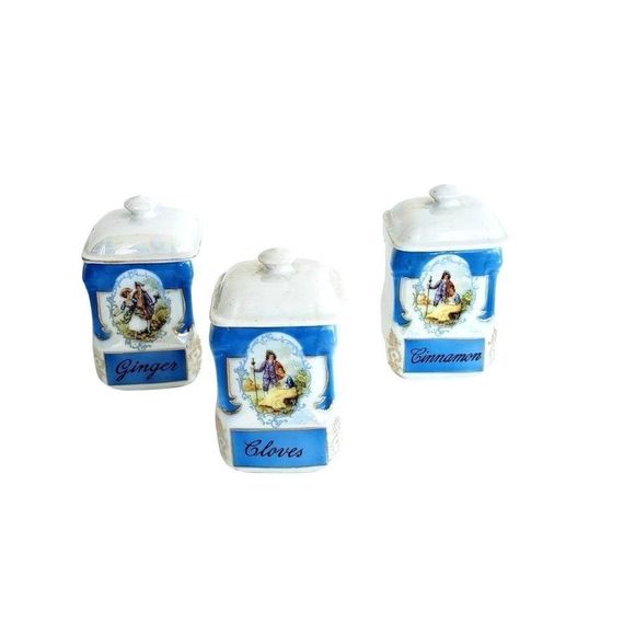 Luster Ware Canister Set READ, Lustreware Canisters, Victoria China Czechoslovak - Picture 5 of 9